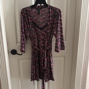 Floral Spaghetti Strap nightgown and robe